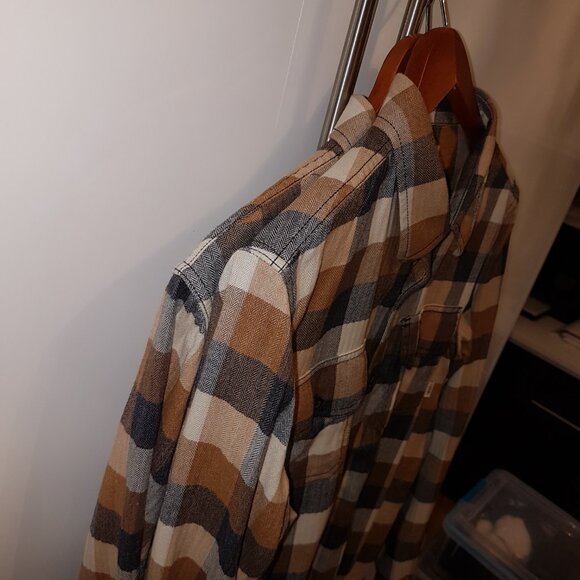 Vans Box Flannel Plaid Long Sleeve Shirt Off the Wall size Medium - Picture 5 of 5